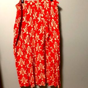 NWOT Cabela’s red floral skirt. Never worn